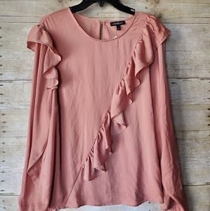 Lane Bryant Asymetric Ruffle Blouse - NWT - Sz18